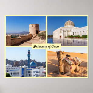 Sultanate of Oman landmarks Poster