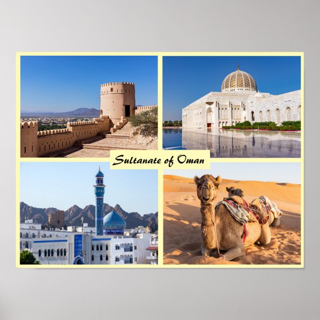 Sultanate of Oman landmarks Poster (Front)