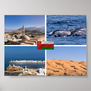 Sultanate of Oman landmarks Poster