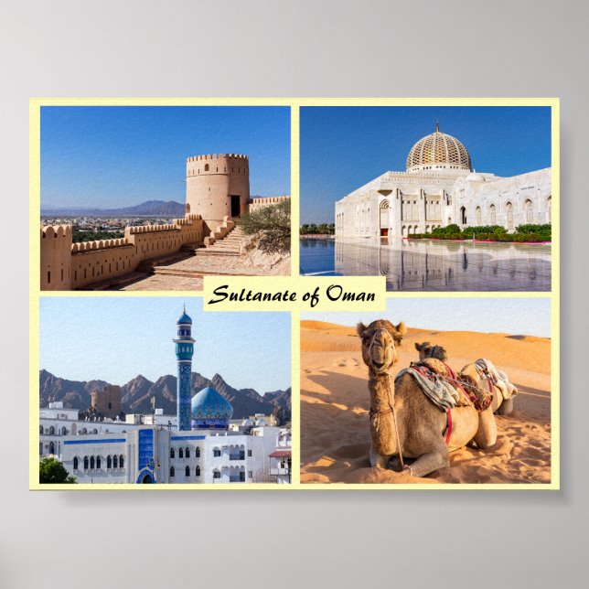 Sultanate of Oman landmarks Poster (Front)