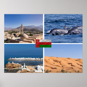 Sultanate of Oman landmarks Poster