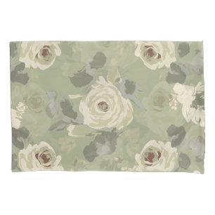 Sultry and sophisticated darker pastel rose design pillowcase