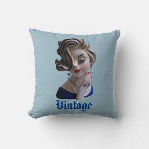 Sultry Lady Diva with Manicure Head Vase Cushion