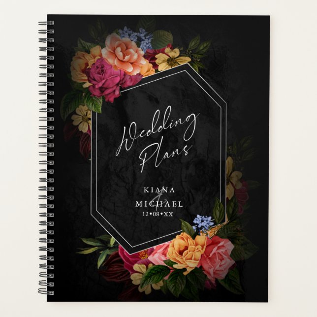 Sultry Nights Floral Wedding ID829 Planner (Front)