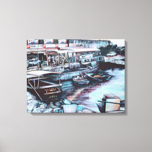 Sultry Prelude to dusk, Jaffe, Israel Canvas Print