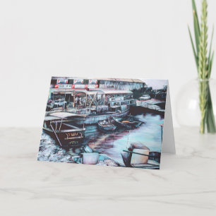 Sultry Prelude to dusk, Jaffe, Israel Greeting Car Card