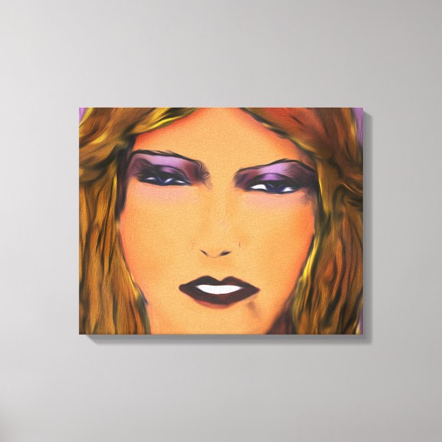 Sultry Woman Sketch Canvas Print (Front)
