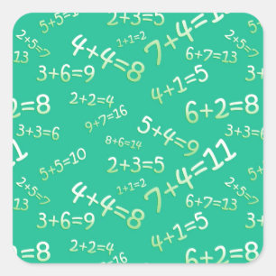 Sum in the slate - green Model Square Sticker