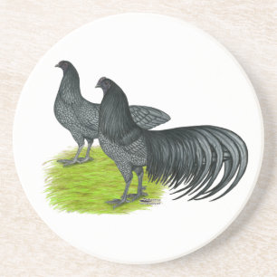 Sumatra:  Blue Pair Coaster