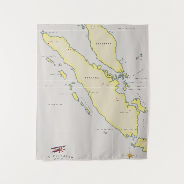 Sumatra map tapestry (Front)
