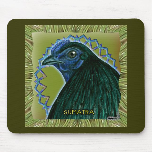 Sumatra Rooster Framed Mouse Mat (Front)