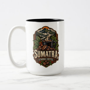 Sumatra Strong Coffee Vintage Two-Tone Mug
