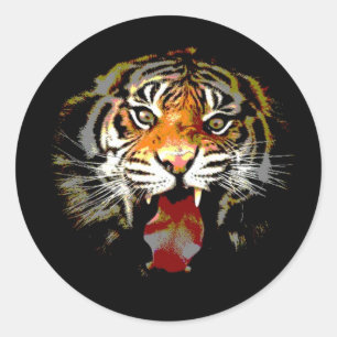 Sumatran Tiger Classic Round Sticker