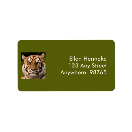 Sumatran Tiger Portrait Address Label