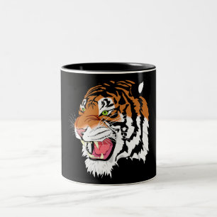 sumatran tiger Two-Tone coffee mug