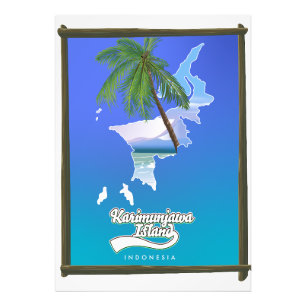 Sumba Island Indonesia travel map Photo Print