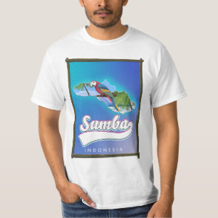 Sumba Island Indonesia travel map T-Shirt