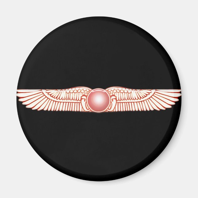 Sumerian Anunnaki Winged Sun Disc Magnet (Front)