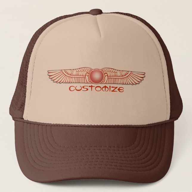 Sumerian Anunnaki Winged Sun Disc Trucker Hat (Front)