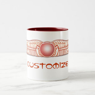 Sumerian Anunnaki Winged Sun Disc Two-Tone Coffee Mug