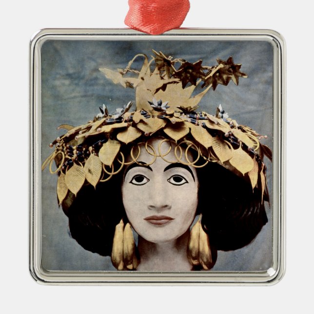 Sumerian headdress worn by Queen Shub-ad Metal Tree Decoration (Front)