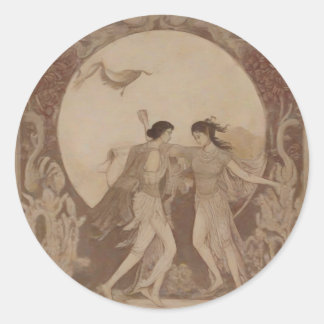 Sumerian Marriage in the Autumn Moon Classic Round Sticker