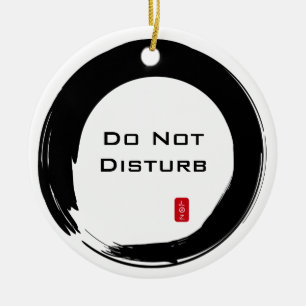 Sumi Circle Do Not Disturb Door Hanger Ceramic Tree Decoration