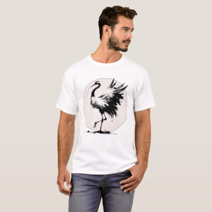 Sumi-e Crane Card T-Shirt