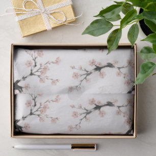 Sumi-E Ink Cherry Blossom Tissue Paper
