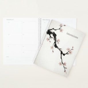 Sumi-E Ink Cherry Blossom Weekly/Monthly Planner