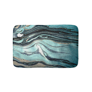 Suminagashi, Japanese Marbling Art. Bath Mat