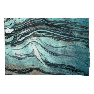 Suminagashi, Japanese Marbling Art. Pillowcase