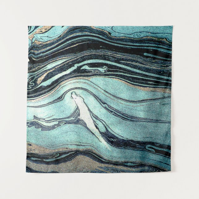 Suminagashi, Japanese Marbling Art. Tapestry (Front)