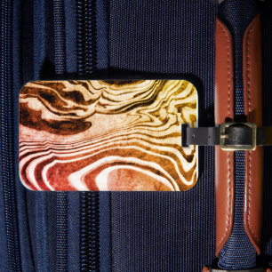 suminagashi luggage tag