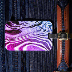 suminagashi luggage tag