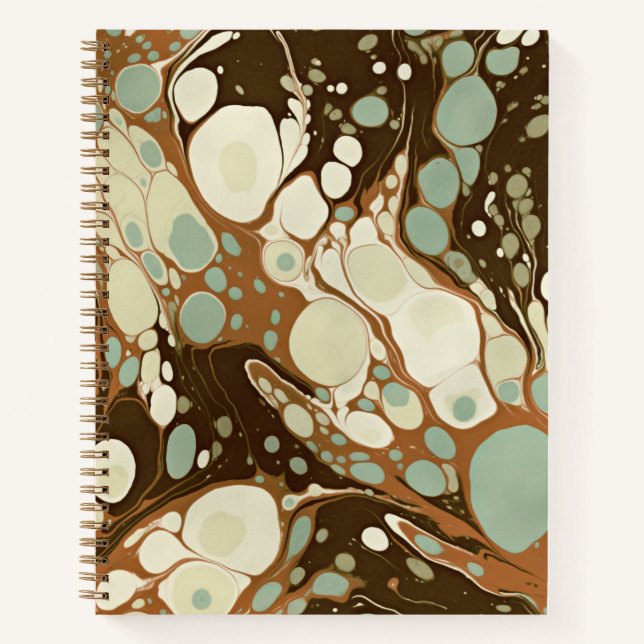 Suminagashi Marbled Paper Replica Notebook (Front)