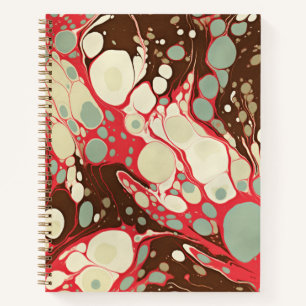 Suminagashi Paper Classic Pattern Pink Notebook