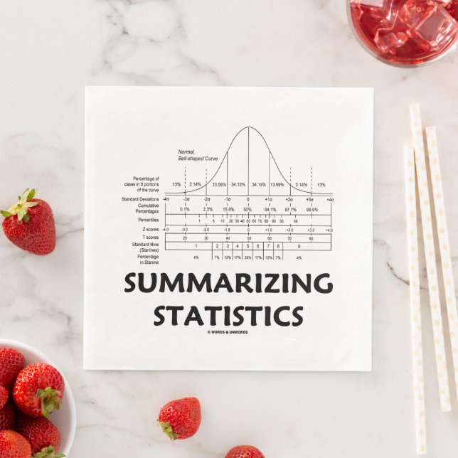 Summarising Statistics Normal Distribution Curve Napkin (Insitu)