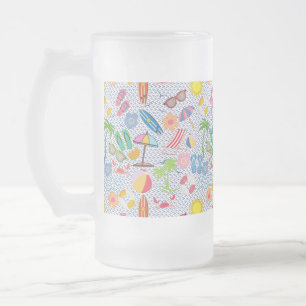 Summer 01.b.No BG Frosted Glass Beer Mug