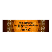 Summer 15th Birthday Party Banner Poster