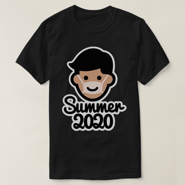 Summer 2020 face mask sun tan vacation facemask  b T-Shirt (Design Front)