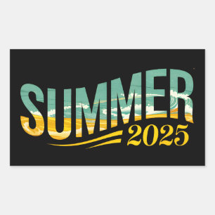 Summer 2025 rectangular sticker