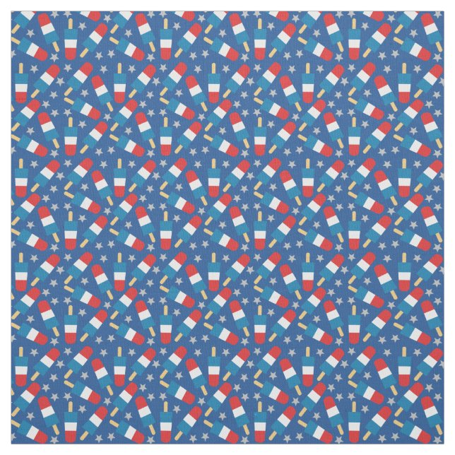 Summer 4th of July Patriotic Popsicles Fabric (Swatch)