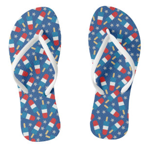 Summer 4th of July Patriotic Popsicles Flip Flops