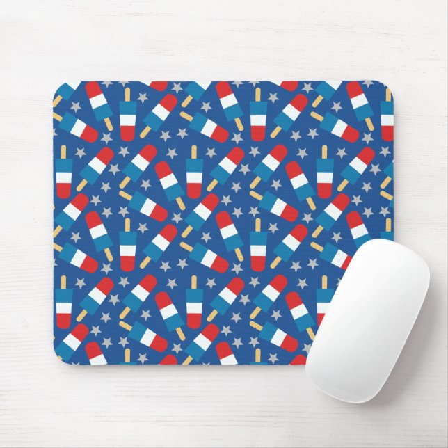Summer 4th of July Patriotic Popsicles Mouse Mat (With Mouse)