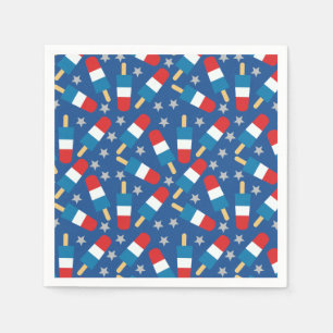 Summer 4th of July Patriotic Popsicles Napkin