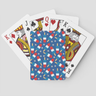 Summer 4th of July Patriotic Popsicles Playing Cards
