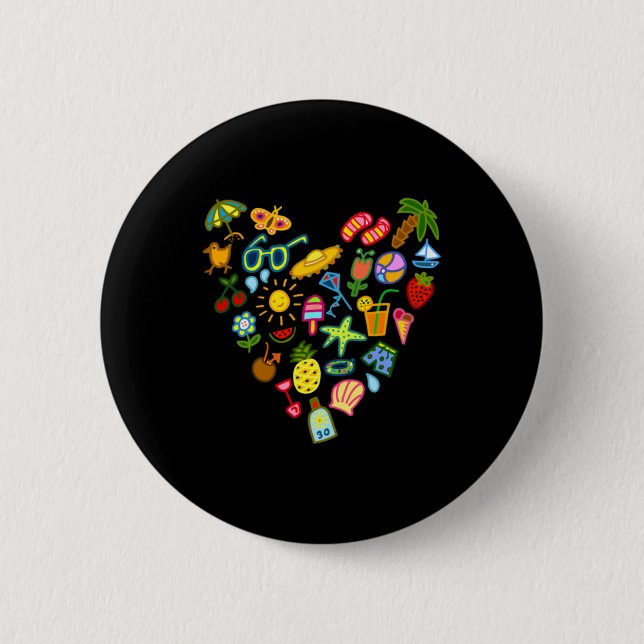 Summer 6 Cm Round Badge (Front)