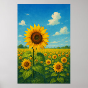 Summer 7, Sunflower Stillness, Seasonal Print 