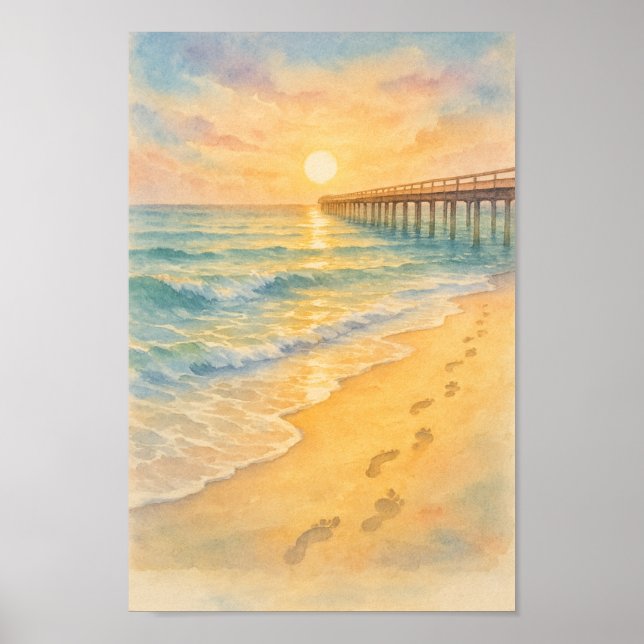 Summer 8, Golden Tides, Seasonal Print  (Front)